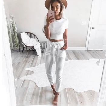 2018 Women Stylish High Waist Elastic Harem Pants Casual OL Lady Solid Pencil Trouser
2018 Women Stylish High Waist Elastic Harem Pants Casual OL Lady Solid Pencil Trouser
