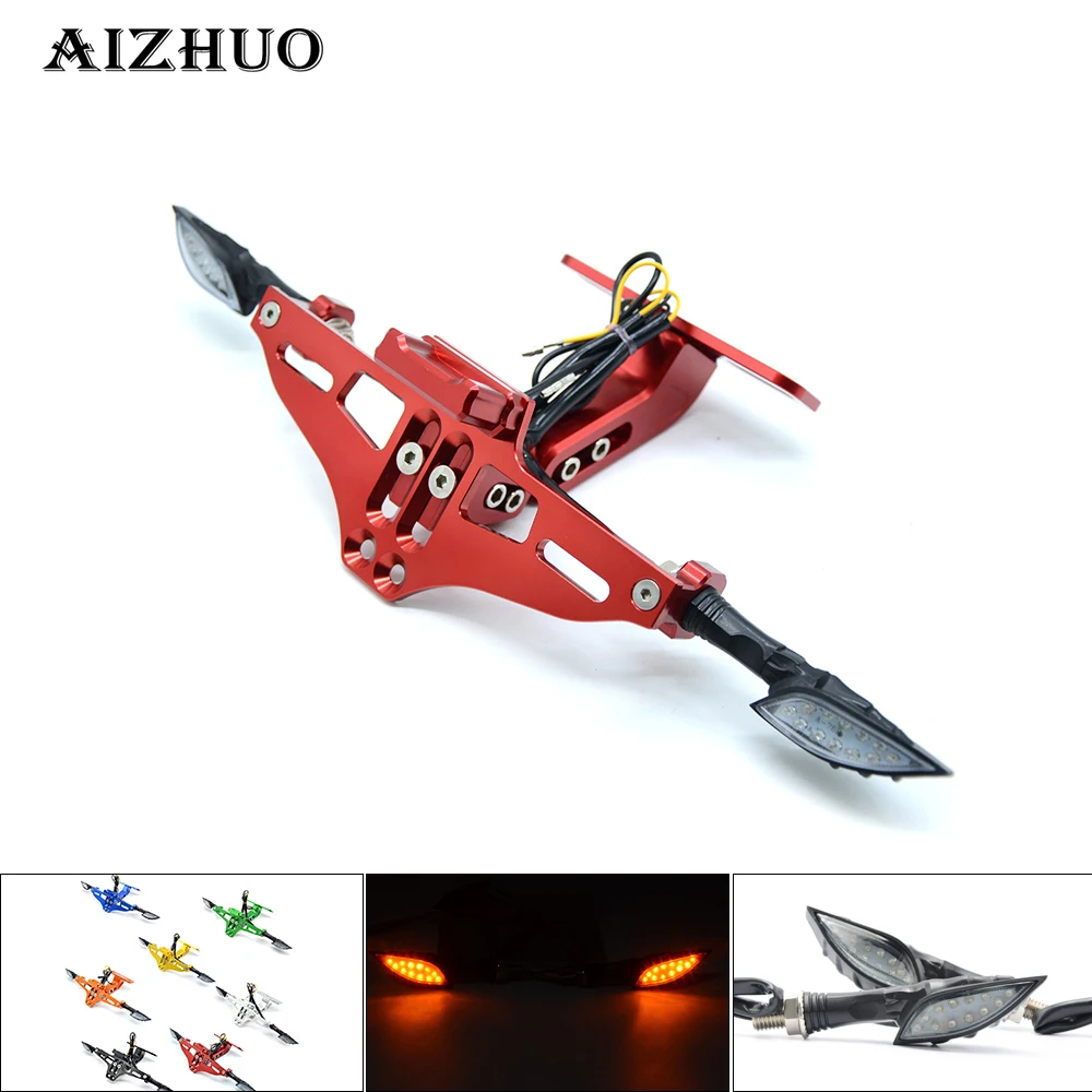 CNC Aluminum Motorcycle Rear License Plate Mount indicator lights For Honda CB919 CBF1000 CBF 1000 A CBF600/SA CBF 600
CNC Aluminum Motorcycle Rear License Plate Mount indicator lights For Honda CB919 CBF1000 CBF 1000 A CBF600/SA CBF 600