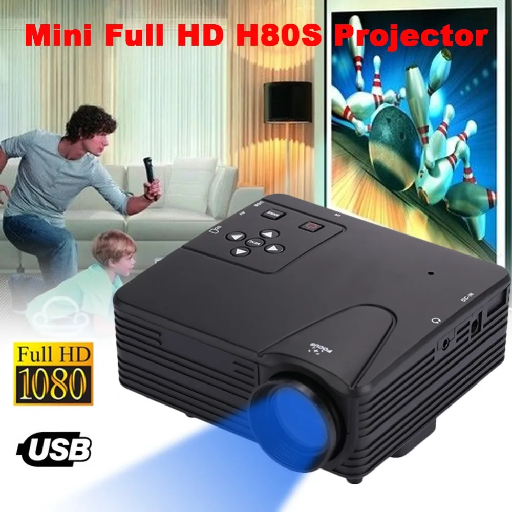 New Projector Home Theater Portable mini projector Multimedia System PC 1080P HD Video Projector 80 Lumens USB/AV/SD/TV Office
New Projector Home Theater Portable mini projector Multimedia System PC 1080P HD Video Projector 80 Lumens USB/AV/SD/TV Office