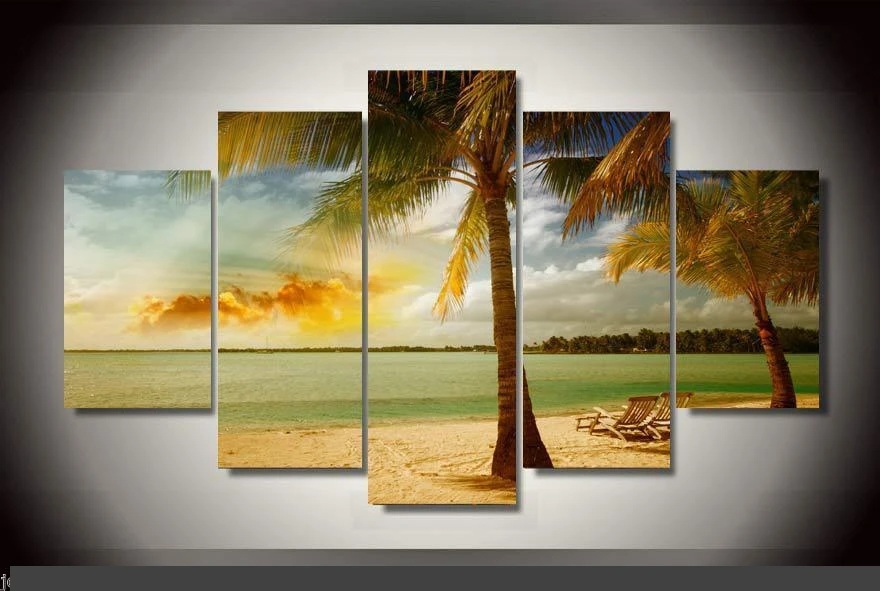 Modern Indoor Decor Original E9 tropical sea beach landscape palm trees print poster canvas in 5 pieces
Modern Indoor Decor Original E9 tropical sea beach landscape palm trees print poster canvas in 5 pieces