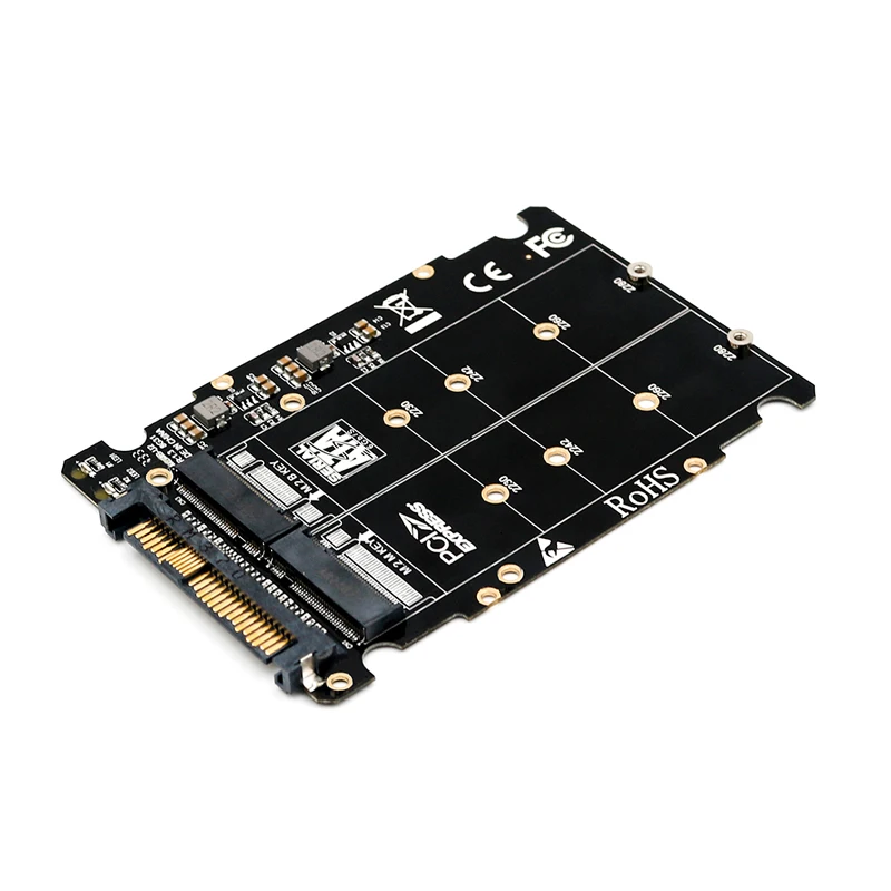 

M.2 SSD to U.2 Adapter 2in1 M.2 NVMe and SATA-Bus NGFF SSD to PCI-e U.2 SFF-8639 Adapter PCIe M2 Converter for Desktop Computers