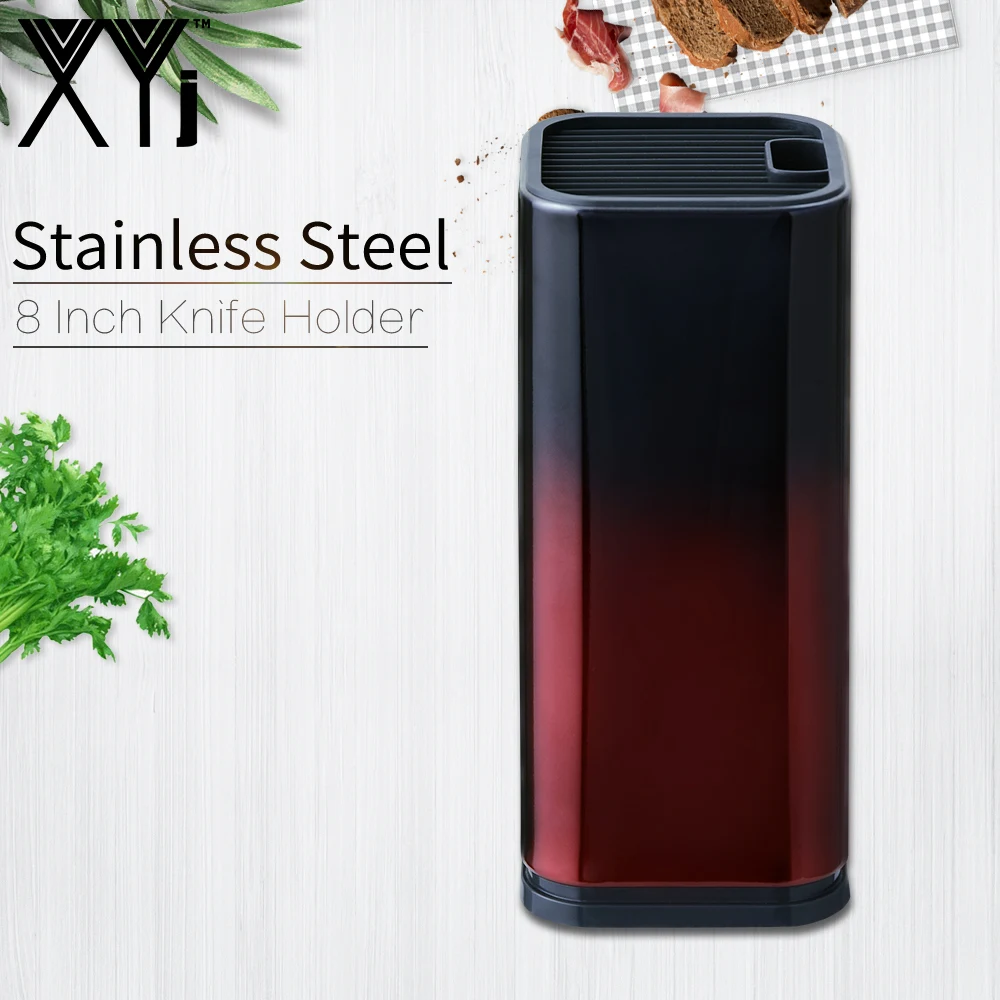 XYj 8 inch Knife Stand Gradient Red and Black Knife Holder Large Capacity Kitchen Tool Stainless Steel Knife Holder For Sale
XYj 8 inch Knife Stand Gradient Red and Black Knife Holder Large Capacity Kitchen Tool Stainless Steel Knife Holder For Sale