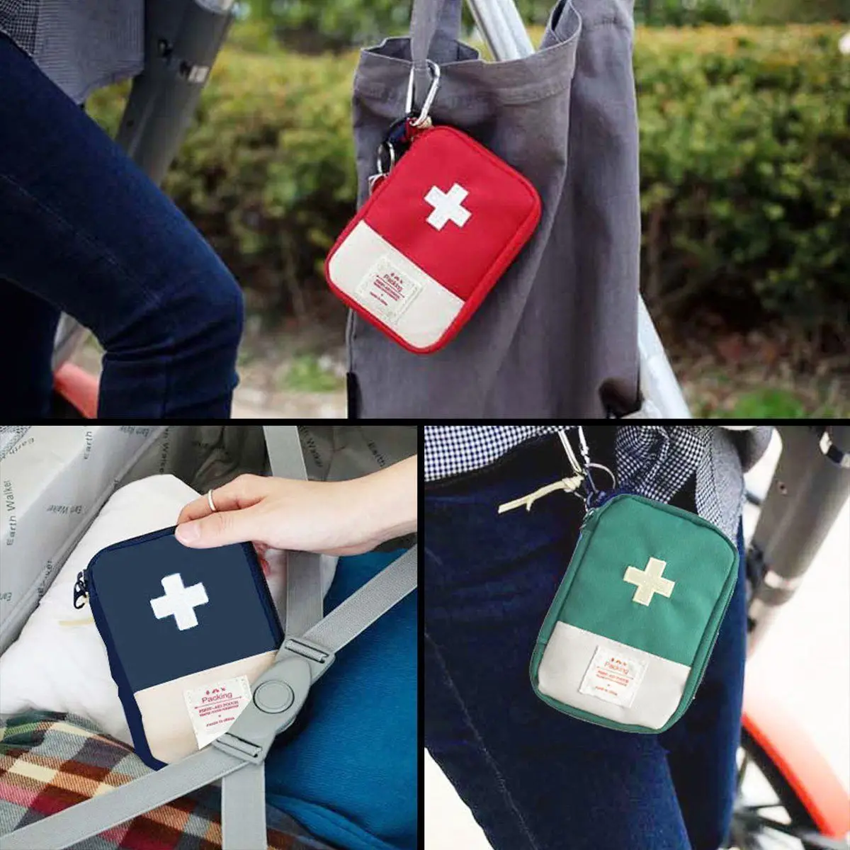 Travel First Aid Kit Bags Home Small Emergency Medical Survival Rescue Caset Pouch Case Container Organizer Space Saver New | Дом и сад