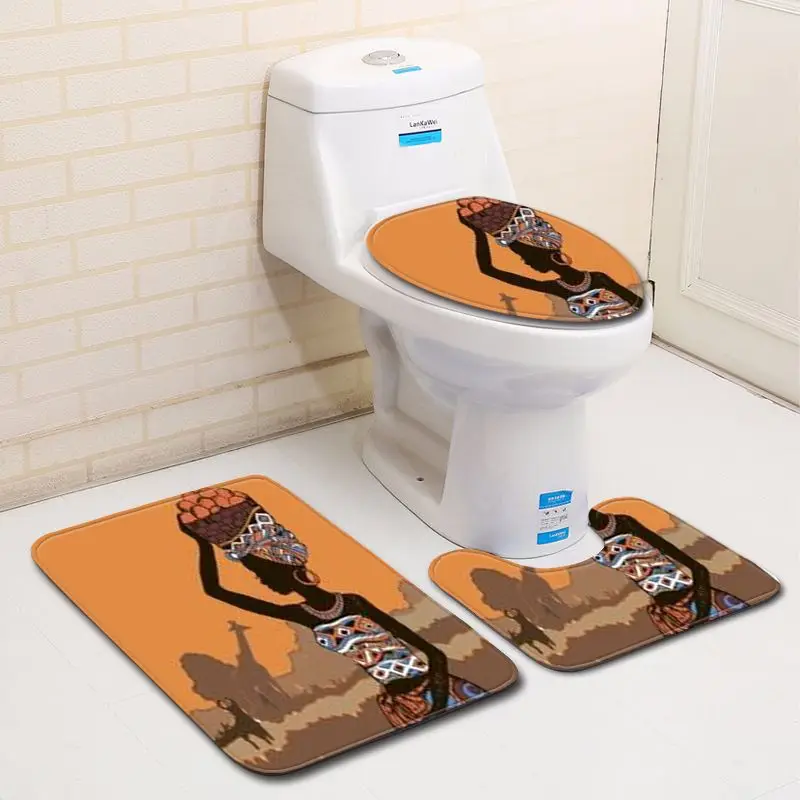 Honlaker 3 Piece Bath Rug Set African Woman Pattern Series Stylish Bathroom Toilet Decoration Absorbent Non-slip Bath Mat
Honlaker 3 Piece Bath Rug Set African Woman Pattern Series Stylish Bathroom Toilet Decoration Absorbent Non-slip Bath Mat