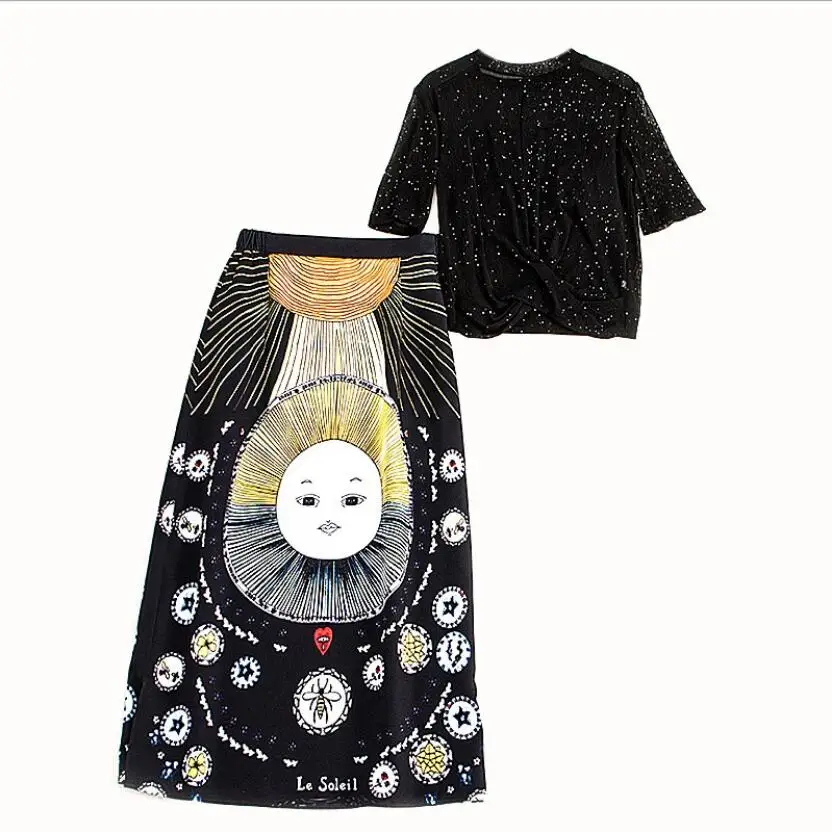 2019 Summer Designer Runway Suit Set Women Fashion Short Sleeve Chiffon Blouse and Print Pencil Skirt 2Piece Office Clothing Set
2019 Summer Designer Runway Suit Set Women Fashion Short Sleeve Chiffon Blouse and Print Pencil Skirt 2Piece Office Clothing Set