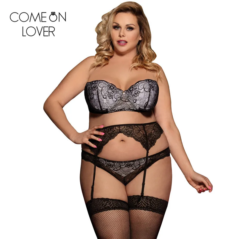 Comeonlover Strapless big size lace set intimate lingerie garter panty and bra 3 pieces erotic bra set hot women bra set RL80457
Comeonlover Strapless big size lace set intimate lingerie garter panty and bra 3 pieces erotic bra set hot women bra set RL80457