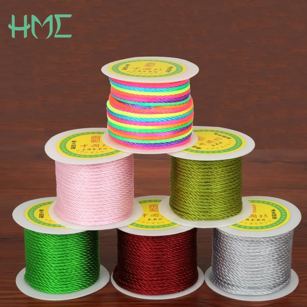 HMC 3MM 27yard/roll 16 Colors Nylon Chinese Knot Cord Macrame Rope Craft Making String Thread Jewelry Findings Diy Cord NEW
HMC 3MM 27yard/roll 16 Colors Nylon Chinese Knot Cord Macrame Rope Craft Making String Thread Jewelry Findings Diy Cord NEW