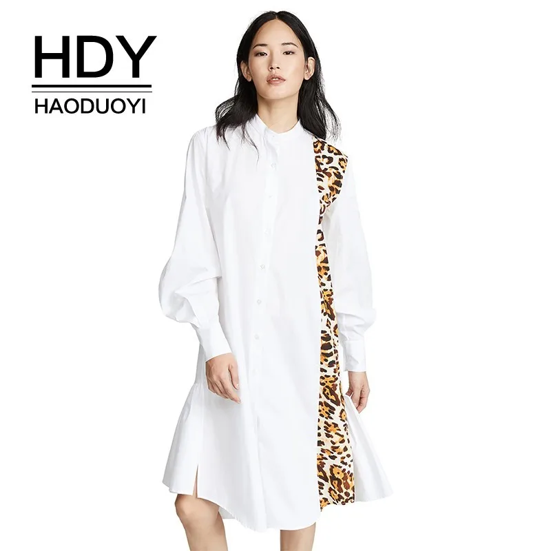 HDY Haoduoyi 2019 New Breaf Solid White Office Lady Fashion Summer Spring Leopard Patchwork Asymmtrical Knee-length Women Dress
HDY Haoduoyi 2019 New Breaf Solid White Office Lady Fashion Summer Spring Leopard Patchwork Asymmtrical Knee-length Women Dress