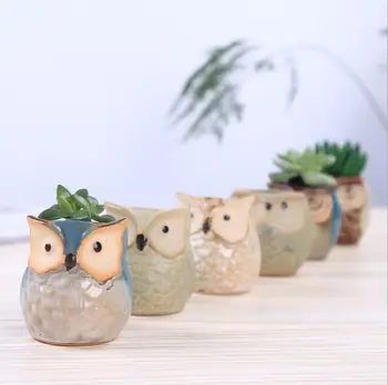 Owl animal thumb flower pot personalized ceramic crafts office home decoration 05156
Owl animal thumb flower pot personalized ceramic crafts office home decoration 05156