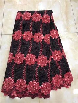 black and red Color african cord lace high quality african lace water soluble guipure lace fabric for wedding dress 5 yards
black and red Color african cord lace high quality african lace water soluble guipure lace fabric for wedding dress 5 yards