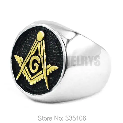 Wholesale Silver Gold Masonic Biker Ring Stainless Steel Jewelry Freemasonry Mason Ring for Men SJR0013A
Wholesale Silver Gold Masonic Biker Ring Stainless Steel Jewelry Freemasonry Mason Ring for Men SJR0013A
