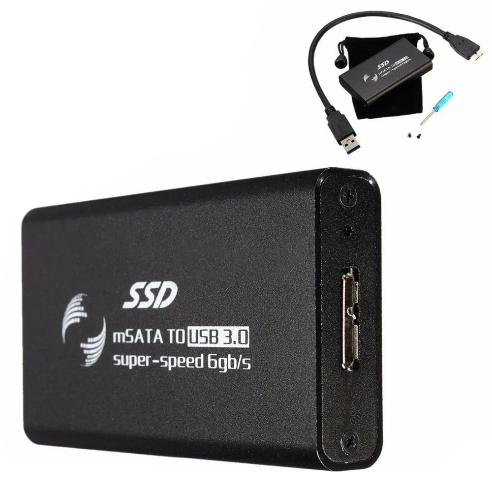 Маха USB 3.0 HDD корпус msata внешний адаптер Корпус SSD случае В виде ракушки новый