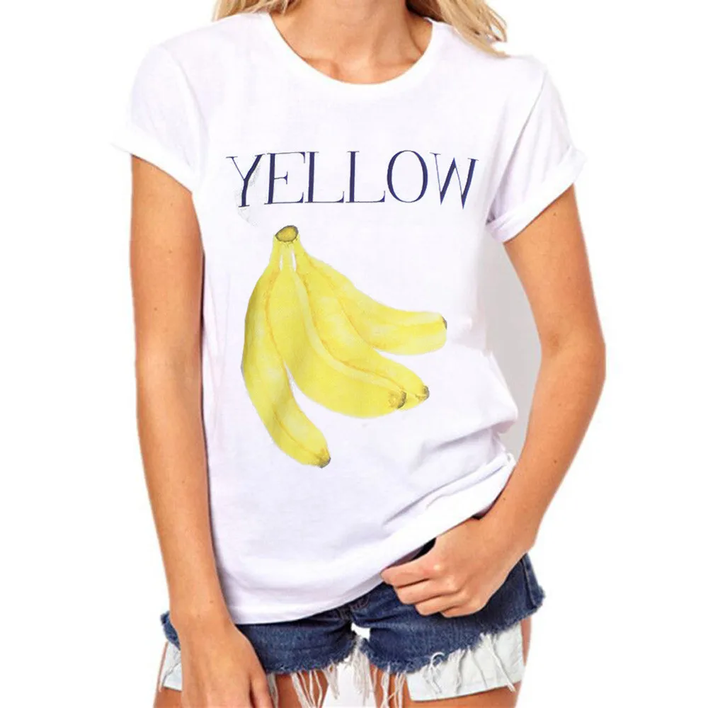 Summer Women T Shirt Letter fruit Printing Tee Shirt 2019 Fashion Women Short Sleeve T Shirt Plus Size Loose Top Tees Female /PT
Summer Women T Shirt Letter fruit Printing Tee Shirt 2019 Fashion Women Short Sleeve T Shirt Plus Size Loose Top Tees Female /PT