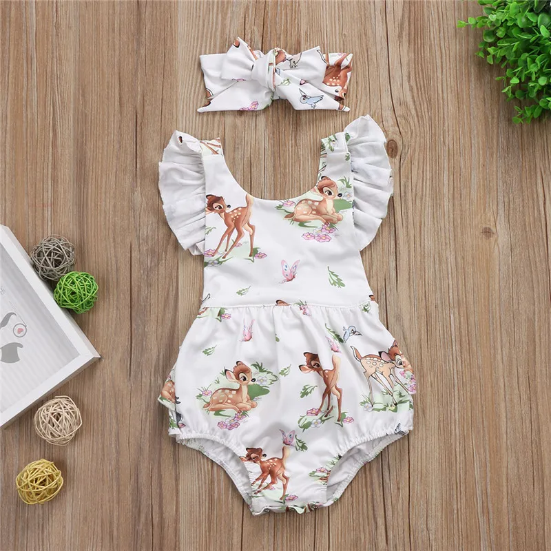 2018 Retail Baby Girls Bebes Clothing Newborn Cute Deer Ruffles Sleeves Cotton Baby Bodysuits Headband 2pcs Baby Unisex Clothes
2018 Retail Baby Girls Bebes Clothing Newborn Cute Deer Ruffles Sleeves Cotton Baby Bodysuits Headband 2pcs Baby Unisex Clothes