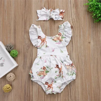 2018 Retail Baby Girls Bebes Clothing Newborn Cute Deer Ruffles Sleeves Cotton Baby Bodysuits Headband 2pcs Baby Unisex Clothes
2018 Retail Baby Girls Bebes Clothing Newborn Cute Deer Ruffles Sleeves Cotton Baby Bodysuits Headband 2pcs Baby Unisex Clothes