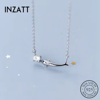 INZATT Real 925 Sterling Silver Minimalist Zircon Round Dolphin Pendant Necklace For Fashion Women Party Cute Fine Jewelry 2019
INZATT Real 925 Sterling Silver Minimalist Zircon Round Dolphin Pendant Necklace For Fashion Women Party Cute Fine Jewelry 2019