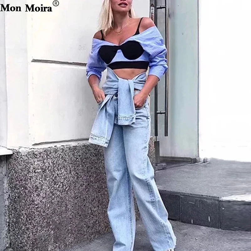 Фото 2018 осень Фирменная новинка джинсы Для женщин High Street рукавами в - купить