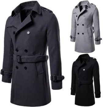 Autumn Winter New Mens Double Breasted Long Overcoats Coat Clothing Men Outerwear Coats
Autumn Winter New Mens Double Breasted Long Overcoats Coat Clothing Men Outerwear Coats