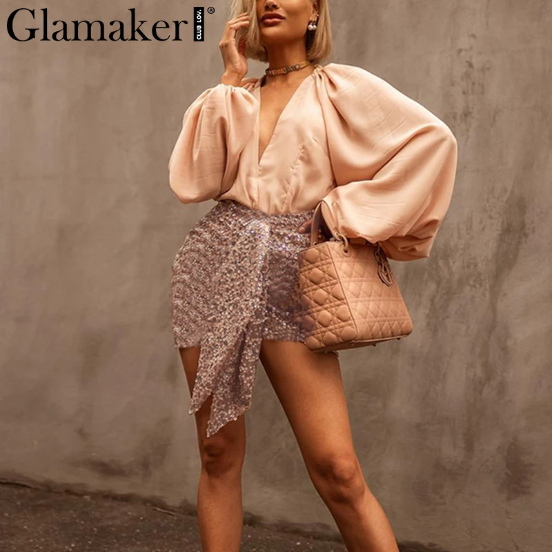 Glamaker Sexy v neck sequin bodycon dress Women lantern sleeve mini dress Summer pleated party club beach elegant short dress
Glamaker Sexy v neck sequin bodycon dress Women lantern sleeve mini dress Summer pleated party club beach elegant short dress