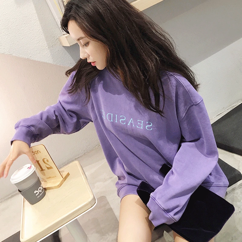 Purple korean women hoodie highquality long sleeve winter letter sweatshirts ulzzang loose College Japanese Teens Girl Hoodies
Purple korean women hoodie highquality long sleeve winter letter sweatshirts ulzzang loose College Japanese Teens Girl Hoodies
