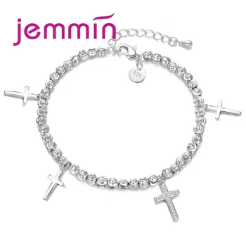 Punk Version Bracelet Corss Charm with 925 Sterling Silver Beads Chain Fashion Jewelry Romantic Gift for Women Girls
Punk Version Bracelet Corss Charm with 925 Sterling Silver Beads Chain Fashion Jewelry Romantic Gift for Women Girls