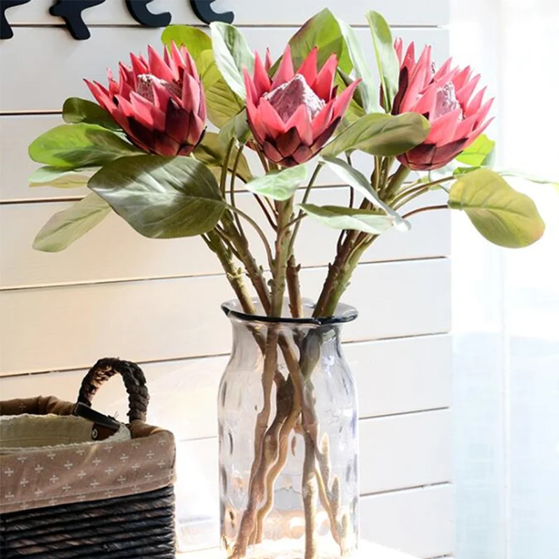 3pcs Artificial Africa Protea Cynaroides Flowers Flores Branches For Home Garden Wedding Decorative Fake Plants Emperor Flower
3pcs Artificial Africa Protea Cynaroides Flowers Flores Branches For Home Garden Wedding Decorative Fake Plants Emperor Flower