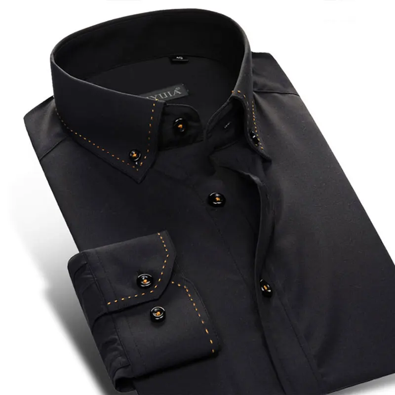 100% Cotton High-End Men's Dress Shirt Button-down Patchwork Solid Color Non-iron Business Long Sleeved Men Smart Casual Shirt
100% Cotton High-End Men's Dress Shirt Button-down Patchwork Solid Color Non-iron Business Long Sleeved Men Smart Casual Shirt
