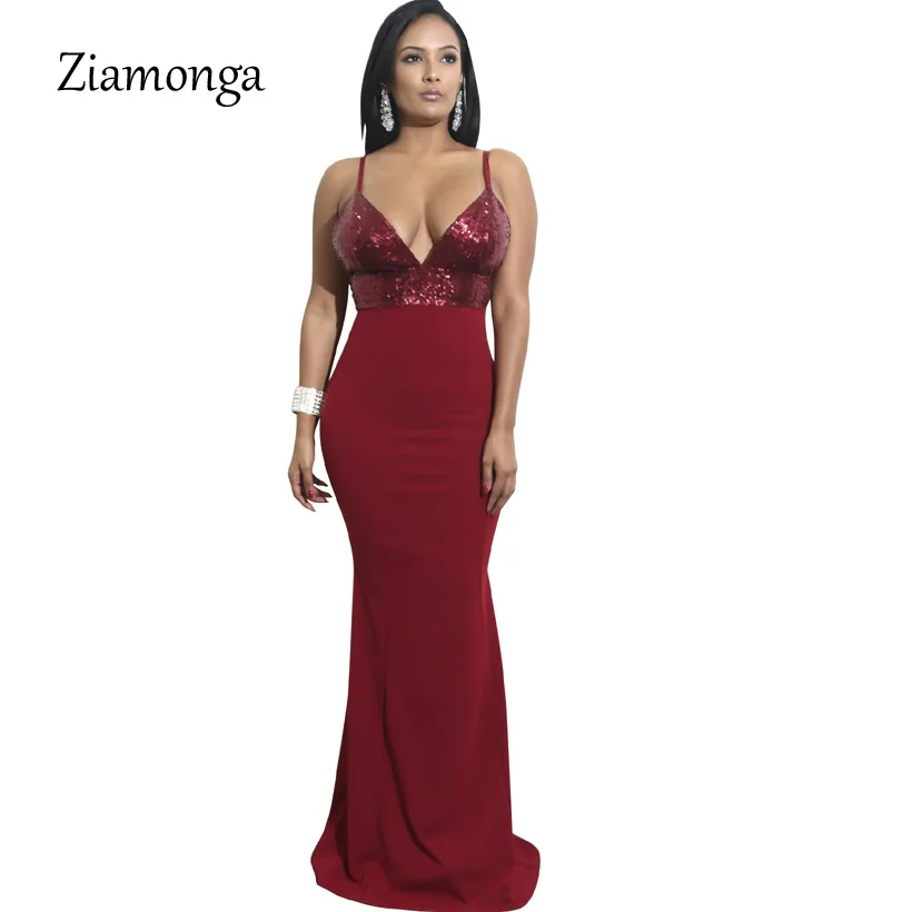 Ziamonga Women Sequins Sleeveless Maxi Dress Sexy Deep V Neck Spaghetti Strap Mermaid Black Wine Red Evening Party Long Dresses
Ziamonga Women Sequins Sleeveless Maxi Dress Sexy Deep V Neck Spaghetti Strap Mermaid Black Wine Red Evening Party Long Dresses