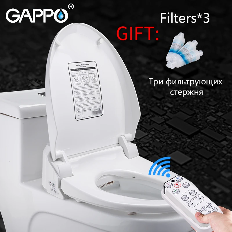 

GAPPO Toilet Seats smart bidet toilet seats intelligent clean dry toilet cover washlet elongated bidet lid cover heated sit