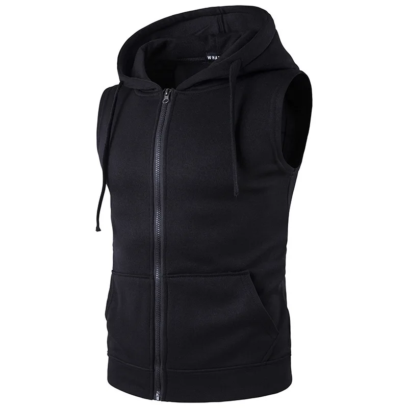 2018 Spring Autumn Men's Hooded Zipper Pocket Sweater Vest Jacket Solid Color Hooded Vest for Men Chalecos Para Hombre Invierno
2018 Spring Autumn Men's Hooded Zipper Pocket Sweater Vest Jacket Solid Color Hooded Vest for Men Chalecos Para Hombre Invierno