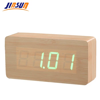 JINSUN Digital Alarm Clock with Temperature Wooden Clock LED Display Digital Table Clock Voice Control Wekker
JINSUN Digital Alarm Clock with Temperature Wooden Clock LED Display Digital Table Clock Voice Control Wekker