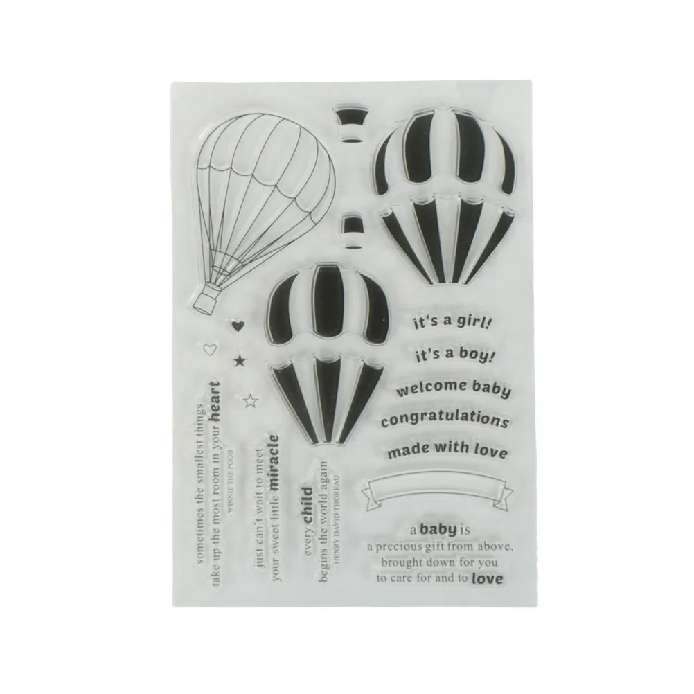 1pc clear stamp hot air balloon Transparent Clear Silicone Stamp/Seal for DIY scrapbooking/photo album Decorative
1pc clear stamp hot air balloon Transparent Clear Silicone Stamp/Seal for DIY scrapbooking/photo album Decorative