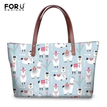 FORUDESIGNS Cute Cartoon Alpaca Prints Women's Tote Shoulder Bags Handbags for Female Vintage Ladies Cross Body Bags Woman 2018
FORUDESIGNS Cute Cartoon Alpaca Prints Women's Tote Shoulder Bags Handbags for Female Vintage Ladies Cross Body Bags Woman 2018