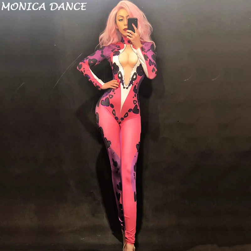 Women Sexy Nightclub Costumes for Singer Red 3D Printed Black Flower Sparkling Crystals Bodysuit Nightclub Costumes Custom-Made
Women Sexy Nightclub Costumes for Singer Red 3D Printed Black Flower Sparkling Crystals Bodysuit Nightclub Costumes Custom-Made