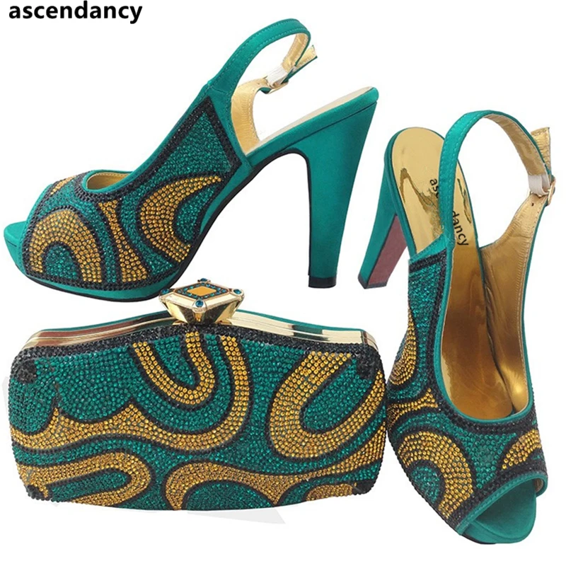 Teal Color Italian Shoes and Bags Set Rhinestone Wedding Shoes Party Shoes and Bag Set Crystal Stone Nigerian Shoes Matching Bag
Teal Color Italian Shoes and Bags Set Rhinestone Wedding Shoes Party Shoes and Bag Set Crystal Stone Nigerian Shoes Matching Bag