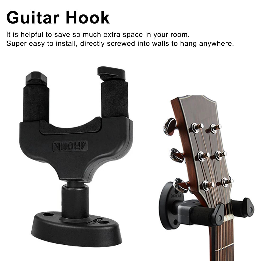 Practical Guitar Wall Holder Stand Rack Hook Mount for All Size Electric Guitar High Strength Wall Hanging Holder Black
Practical Guitar Wall Holder Stand Rack Hook Mount for All Size Electric Guitar High Strength Wall Hanging Holder Black