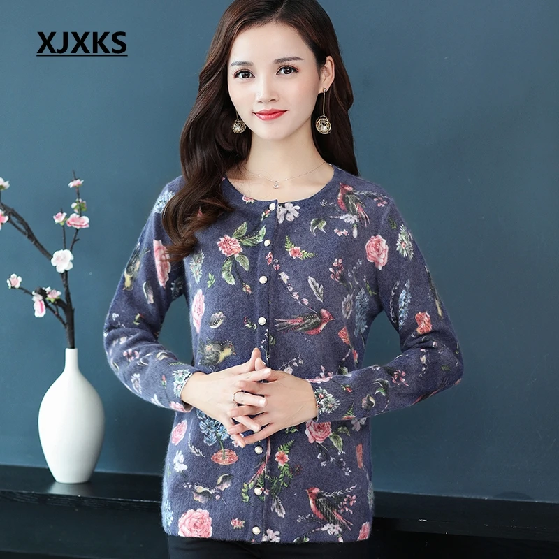 XJXKS Korean Style Mink Cashmere Women Oversized Cardigan Printing Single-breasted Cardigan Comfortable Young Women Cardigans
XJXKS Korean Style Mink Cashmere Women Oversized Cardigan Printing Single-breasted Cardigan Comfortable Young Women Cardigans