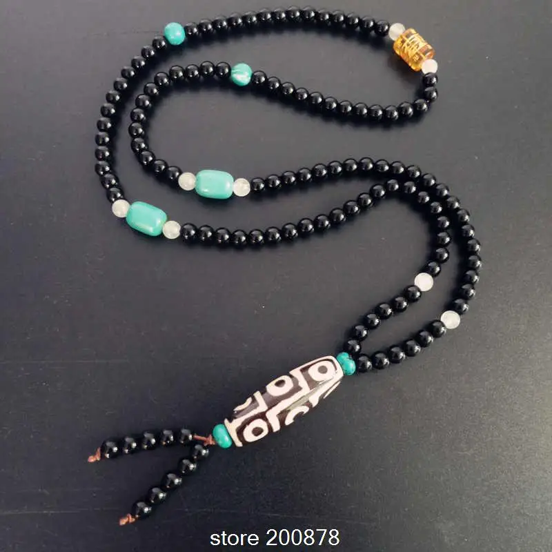 BRO831 Tibetan Dzi Necklace 6mm 108 Black Carnelian Meditation Mala Necklace for Man Amulet Dzi
BRO831 Tibetan Dzi Necklace 6mm 108 Black Carnelian Meditation Mala Necklace for Man Amulet Dzi