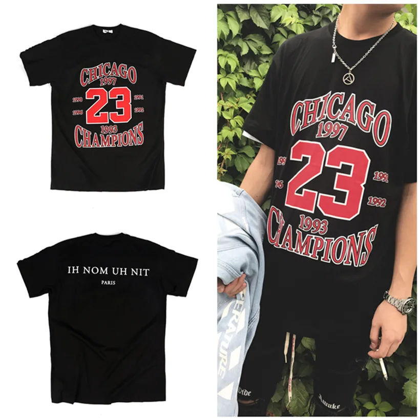 IH NOM UH NIT Chicago T-shirts Mj 23 2019 New PARIS Logo Print IH NOM UH NIT T-shirt Men Loose Cotton Hip Hop Tee Short Sleeve
IH NOM UH NIT Chicago T-shirts Mj 23 2019 New PARIS Logo Print IH NOM UH NIT T-shirt Men Loose Cotton Hip Hop Tee Short Sleeve