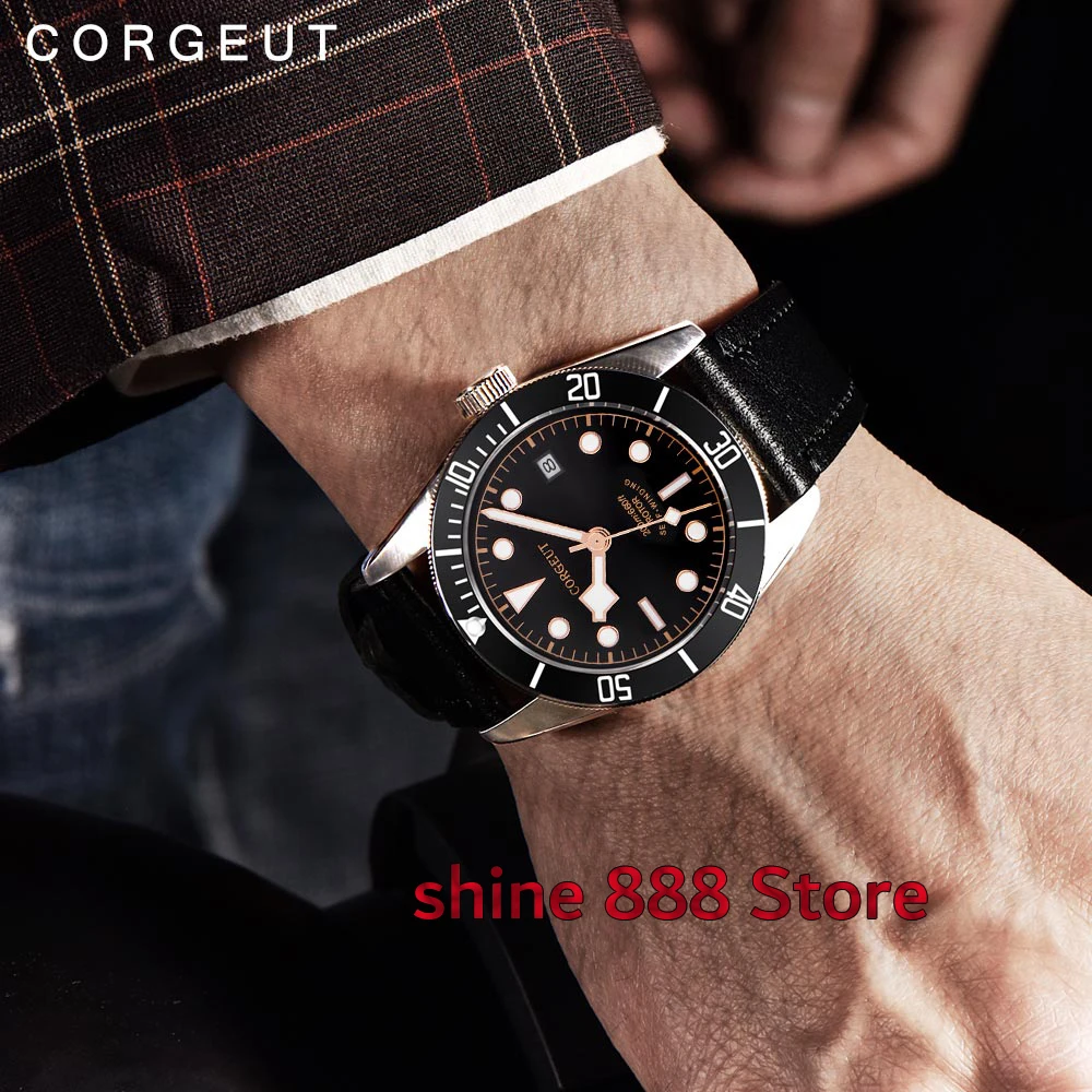 41mm Corgeut watch black dial golden rim hands black insert Bezel sapphire glass MIYOTA Automatic movement Men's watch
41mm Corgeut watch black dial golden rim hands black insert Bezel sapphire glass MIYOTA Automatic movement Men's watch