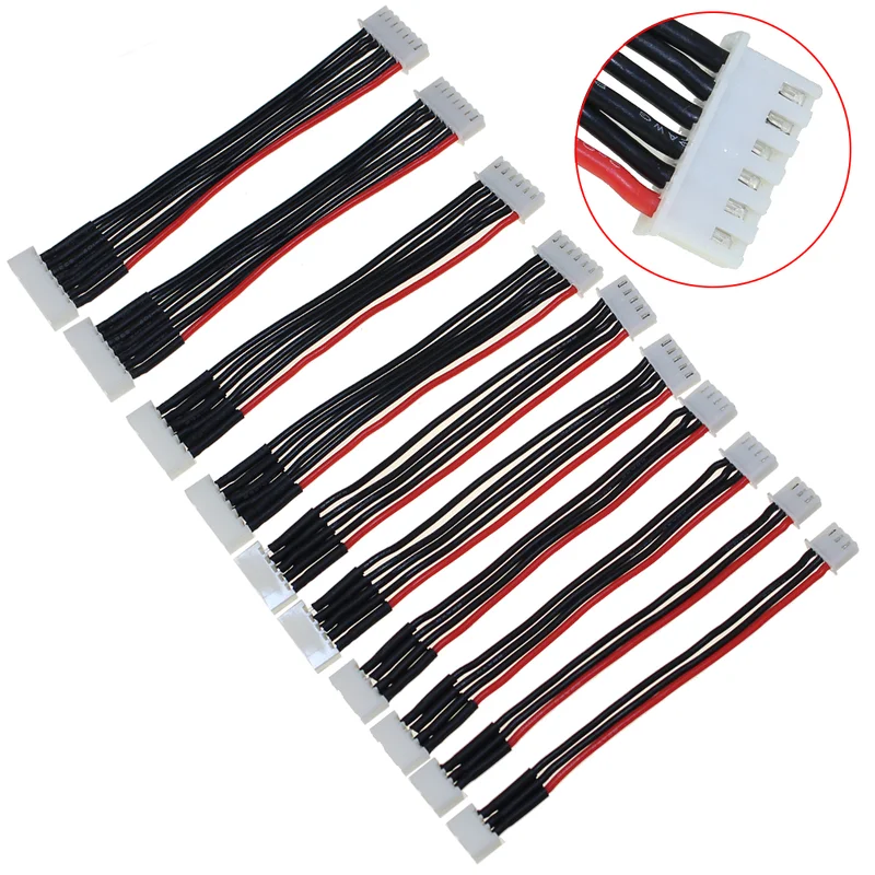 10PCS Lipo Battery Balance Charger Cable 11CM 2S 3S 4S 5S 6S 22AWG Cable Soft Silicon Wire Plug For IMAX B3 B6
10PCS Lipo Battery Balance Charger Cable 11CM 2S 3S 4S 5S 6S 22AWG Cable Soft Silicon Wire Plug For IMAX B3 B6