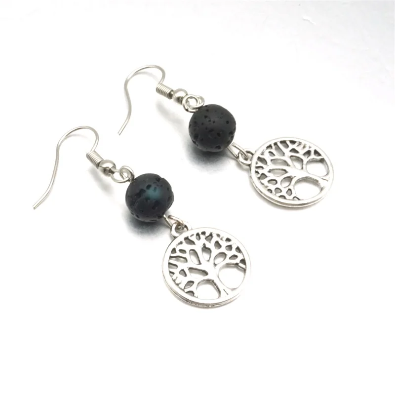 Tree of Life Dangle Charms Earrings Black 8mm Aromatherapy Lava Bead DIY Essential Oil Diffuser Earrings Jewelry
Tree of Life Dangle Charms Earrings Black 8mm Aromatherapy Lava Bead DIY Essential Oil Diffuser Earrings Jewelry
