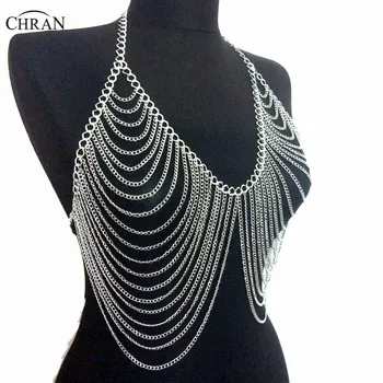 Chran Women Sexy Harness Necklace Chain Rave Bralette Belly Waist Bikini Wear Beach Bra Coachella EDM Festival Jewelry CRBJ902
Chran Women Sexy Harness Necklace Chain Rave Bralette Belly Waist Bikini Wear Beach Bra Coachella EDM Festival Jewelry CRBJ902