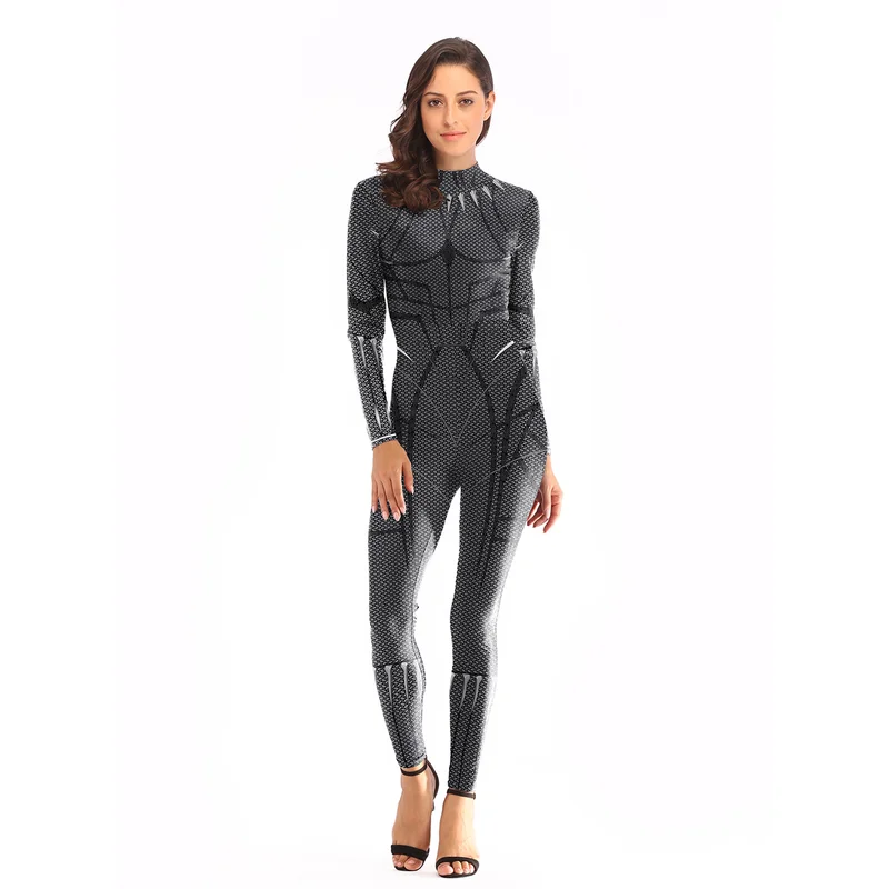 Women's Yoga Sets 3D Super Hero Costume Cosplay Women Avengers Black Panther Jumpsuit Costumes for Girl Bodysuit Plus Size Black
Women's Yoga Sets 3D Super Hero Costume Cosplay Women Avengers Black Panther Jumpsuit Costumes for Girl Bodysuit Plus Size Black
