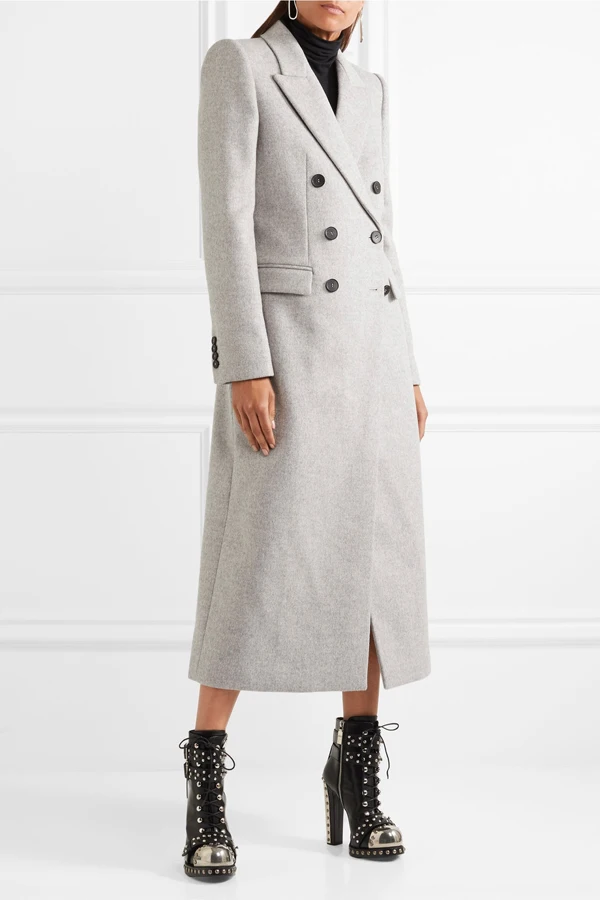 UK 2019 Spring Winter Women Simple Double breasted Pocket Maxi Long Coat Female Woolen Outerwear manteau femme abrigos mujer
UK 2019 Spring Winter Women Simple Double breasted Pocket Maxi Long Coat Female Woolen Outerwear manteau femme abrigos mujer