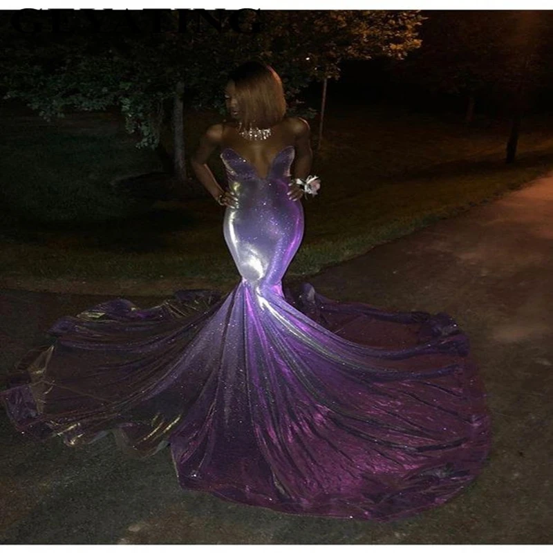 Glitter Long Mermaid Black Girl Prom Dresses 2019 Off Shoulder Sweetheart Court Train Purple Sequin African Evening Formal Dress
Glitter Long Mermaid Black Girl Prom Dresses 2019 Off Shoulder Sweetheart Court Train Purple Sequin African Evening Formal Dress