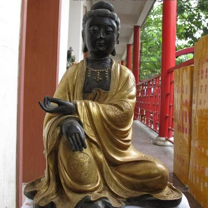 bi001385 19"China Tibet Buddhism Bronze Gild treasures freedom Kwan-Yin Buddha statue
bi001385 19"China Tibet Buddhism Bronze Gild treasures freedom Kwan-Yin Buddha statue