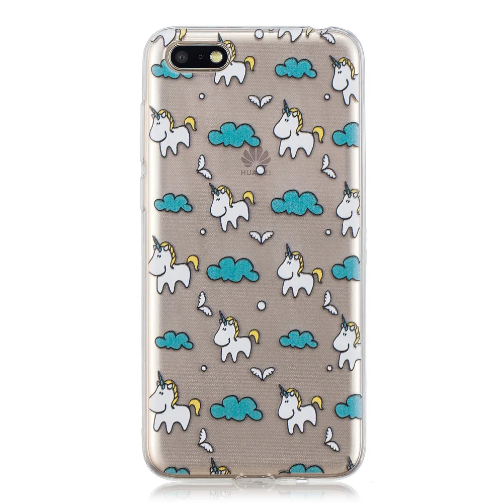Slim Animal Fruit Patterned Ultra Thin Clear Soft Silicone Case Cover For Huawei Y5 2018 TPU Gel Snap On Capa Coque For Y5 Prime5