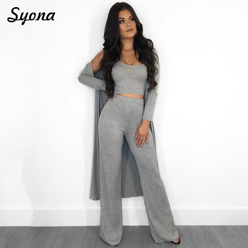 Trendy Three PIECE SET Of Female Wide Leg Pants For Women Suits 3 Pieces Suit Outfit Cardigan Cape Coat Vest Celebrity Winter
Trendy Three PIECE SET Of Female Wide Leg Pants For Women Suits 3 Pieces Suit Outfit Cardigan Cape Coat Vest Celebrity Winter