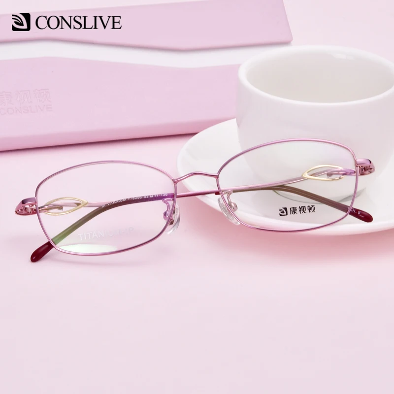 Pure Titanium Glasses Frame Women Ophthalmic Glasses Clear Lenses Prescription Minus Eyeglasses Optical Spectacles Frames F3056
Pure Titanium Glasses Frame Women Ophthalmic Glasses Clear Lenses Prescription Minus Eyeglasses Optical Spectacles Frames F3056